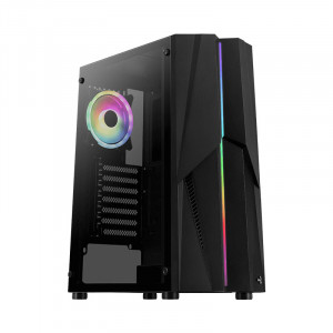 Carcasa Gaming Aerocool Mecha ARGB, MiddleTower, 2x USB 3.0, Panou transparent - Img 1
