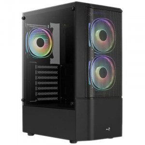 Carcasa Gaming Aerocool Quantum Mesh V2, MiddleTower, 2x USB 3.0, Panou transparent - Img 1
