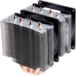 Cooler CPU ID-Cooling SE-904TWIN Blue LED, 2x Vent 92mm, 4x Heatpipe-uri Cupru - Img 7