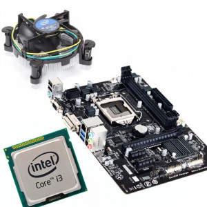 KIT Placa de baza GIGABYTE GA-H81M-DS2V, Intel Core i3 4150 3.5GHz, Cooler CPU - Img 1