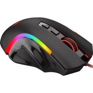 Mouse Gaming Redragon Griffin Black, 7200 dpi, Optic, 8 butoane, Iluminare LED RGB - Open BOX - Img 1