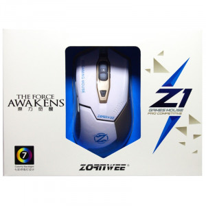 Mouse Gaming ZornWee Z1, Optic, 2400DPI, Iluminare LED, Alb - Img 2