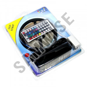 Rola 5m LED multicolora, cu telecomanda si alimentator - Img 2