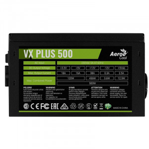 Sursa 500W Aerocool VX PLUS 500N, 3x SATA, 3x Molex, 6+2 pin PCI-E, 120mm - Img 3