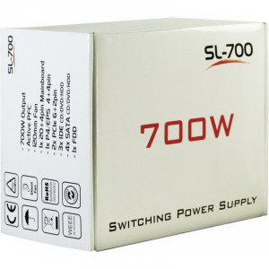 Sursa Inter-Tech 700W SL-700, 4x SATA, 2x 6+2 PCI-E, 3x Molex Vent 120 mm, PFC Activ - Img 3
