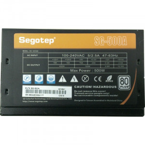Sursa Segotep SG-500AE 500W, 6x SATA, 3x Molex, 2x 6+2 pin, Eficienta 80%, PFC activ - Img 4