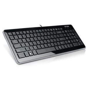 Tastatura Delux K1500 multimedia, subtire, USB, negru - Img 1