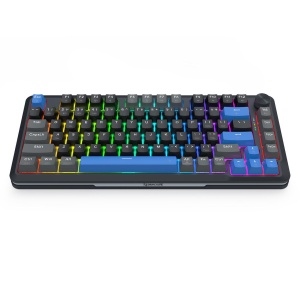 Tastatura gaming mecanica Bluetooth cu si fara fir Redragon Cyrus Pro neagra cu albastru iluminare RGB - Img 3