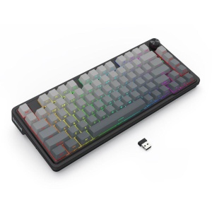 Tastatura gaming mecanica Bluetooth cu si fara fir Redragon Ucal Pro neagra cu gri degrade iluminare RGB - Img 4