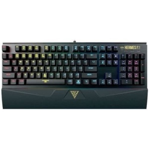 Tastatura gaming mecanica Gamdias Hermes P1 neagra iluminare RGB switch-uri negre