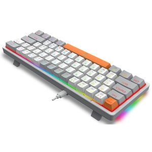 Tastatura gaming mecanica Redragon Akali gri iluminare RGB switch-uri rosii - Img 4