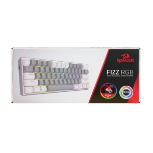 Tastatura gaming mecanica Redragon Fizz gri cu alb iluminare RGB switch-uri rosii - Img 4