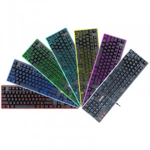 Tastatura Gaming Redragon Dyaus, Taste fara conflict, Iluminare LED, 12 taste multimedia - Img 2