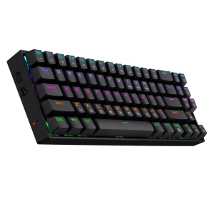 Tastatura gaming wireless si cu fir Redragon Deimos neagra iluminare RGB switch-uri rosii - Img 2