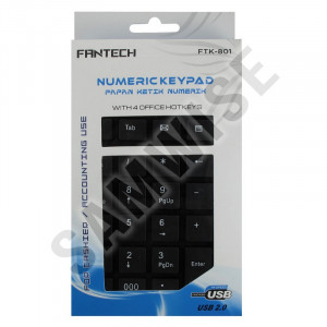 Tastatura NumPad FanTech FTK-801, USB, Negru - Img 2