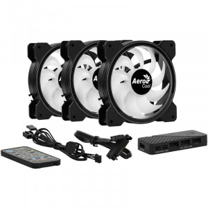 Ventilatoare Aerocool Saturn 12F ARGB Pro 3 Fan Pack, 120 mm, telecomanda - Img 6