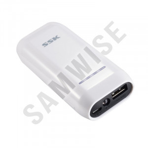 Baterie externa SSK 4000 mAh, 1x USB, 1A, alb - Img 1