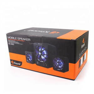 Boxe Kisonli 2.1 U-2600, 5W+2x 3W, alimentare USB, 1x jack 3.5mm, Negru - Img 3