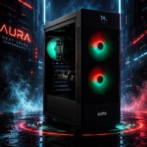 Calculator Gaming Aura V14, AMD Ryzen 5 5500 3.6GHz, GIGABYTE A520M K V2, 16GB DDR4, SSD 256GB, HDD 1TB, GTX 1660 Ti 6GB GDDR6