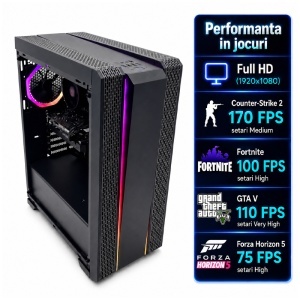 Calculator Gaming S-3901 Impulse, AMD Ryzen 7 2700X 3.7GHz, Biostar B450MHP, 16GB DDR4, SSD 512GB, HDD 1TB, GTX 1660 Ti 6GB GDDR6 - Img 2