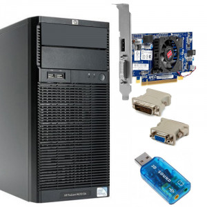 Calculator HP Proliant ML110 G6, Intel Core i3 550 3.2GHz, 4GB DDR3 ECC, ATI HD 7450 1GB DDR3, 250GB, Placa sunet USB, Adaptor DVI-VGA - Img 1