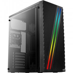 Carcasa Gaming Aerocool Streak RGB, MiddleTower, USB 3.0, Panou transparent - Img 1