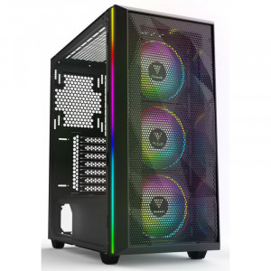 Carcasa Gaming Gamdias Athena M2, MiddleTower, USB 3.0, Panou transparent, 3x 120mm LED RGB - Img 1