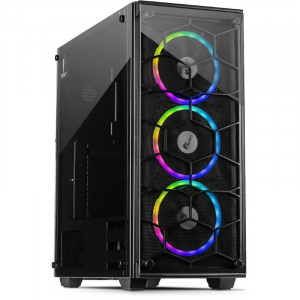 Carcasa Gaming Inter-Tech C-907 Cobweb, MiddleTower, USB 3.0, Panou transparent - Img 1