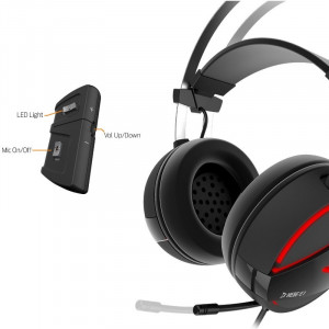 Casti Gaming Gamdias HEBE E1 RGB, USB, iluminare LED RGB - Img 5