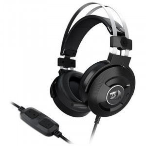 Casti Gaming Redragon Triton Black, Sunet surround 7.1, Telecomanda pe fir, USB, Difuzoare 40mm, Impedanta 32Ohm - Img 1