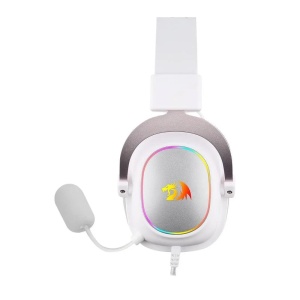Casti Redragon ZeusX 7.1 albe cu roz iluminare RGB - Img 3