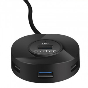 Hub Earldom USB 2.0, 4 porturi, OTG, diferite culori - Img 1