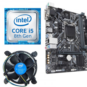 KIT Placa de baza GIGABYTE H310M S2H, Intel Core i5 8500 3GHz, Cooler CPU inclus - Img 1
