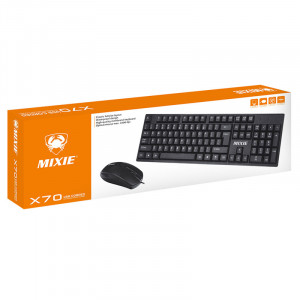 Kit tastatura + mouse Mixie X70, Negru, Design ergonomic - Img 6