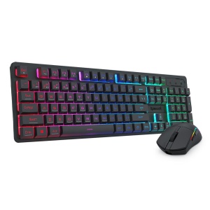 Kit tastatura si mouse wireless Redragon S107 Gaming Essentials KS iluminare RGB - Img 4
