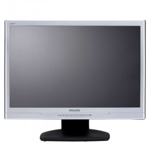 Monitor LCD 22" Grad A, Philips Widescreen 220SW, 5ms, 1680 x 1050, DVI, VGA, Cabluri incluse - Img 1