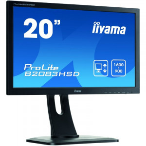 Monitor LCD IIYAMA ProLite 19.5" B2083HSD, 1600x900, 5ms, VGA, DVI, Cabluri Incluse - Img 1