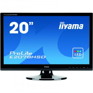 Monitor LED 20" IIyama ProLite E2078HSD-GB1, Grad A, 1600x900, 5ms, Cabluri incluse - Img 2