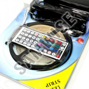 Rola 5m LED multicolora, cu telecomanda si alimentator - Img 3