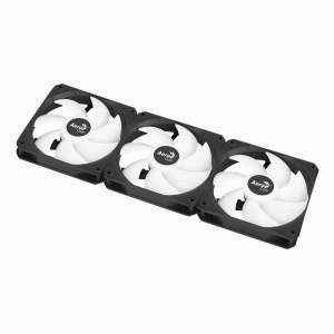 Set 3 ventilatoare Aerocool Link 3-Pack 120mm negre iluminare aRGB - Img 4