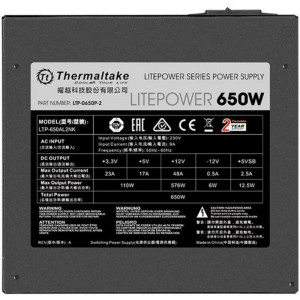 Sursa Gaming Thermaltake Litepower GEN2 650W, 6x SATA, 4x MOLEX, 2x 6+2 pin, PFC activ - Img 3