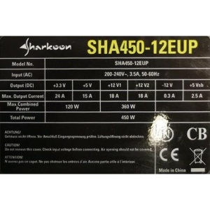 Sursa Sharkoon SHA450-12EUP 450W - Img 3