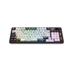Tastatura gaming mecanica Bluetooth cu si fara fir Redragon Artemis Pro Anime neagra cu alb iluminare RGB - Img 2