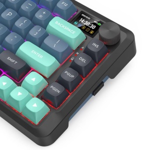 Tastatura gaming mecanica Bluetooth cu si fara fir Redragon Behemoth Pro neagra cu verde iluminare RGB - Img 4