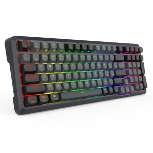 Tastatura gaming mecanica Bluetooth cu si fara fir Redragon Bragi Pro neagra cu gri - Img 3