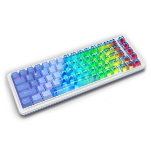 Tastatura gaming mecanica Redragon Nova Magnetic alba cu albastru si taste transparente iluminare RGB - Img 3