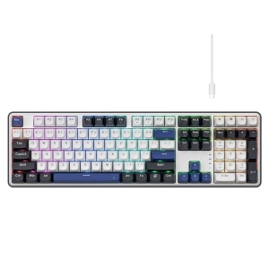 Tastatura gaming mecanica Redragon Wyvern alba cu albastru - Img 2