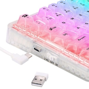 Tastatura Gaming Redragon Elf PRO Transparent RGB Mecanica, Open Box - Img 6