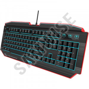 Tastatura Gaming Semi-mecanica Newmen GM100, 12 Taste Multimedia, Iluminare LED RGB, USB - Img 1