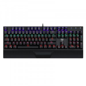 Tastatura Gaming T-DAGGER Destroyer Mecanica, Taste fara conflict, Iluminare LED RGB, Taste durabile (double shot inject)